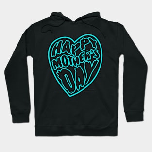 Happy Mother's Day Heart #4. Psychedelic Rock Art Nouveau Retrowave Hoodie